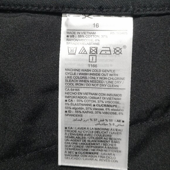 Old Navy Pixie Ladies Size 16 Black Jack High Rise Secret Slim Pockets Pants - Picture 4 of 14